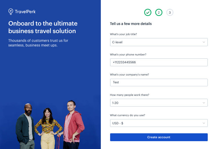 Create a TravelPerk Sandbox Account Help center